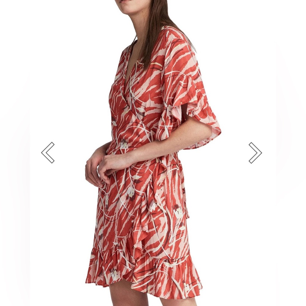 All Saints Marlow Kazuno Wrap Dress, Small